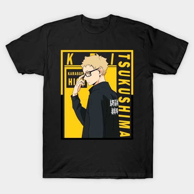 Haikyuu - Kei Tsukishima T-Shirt by InalZ